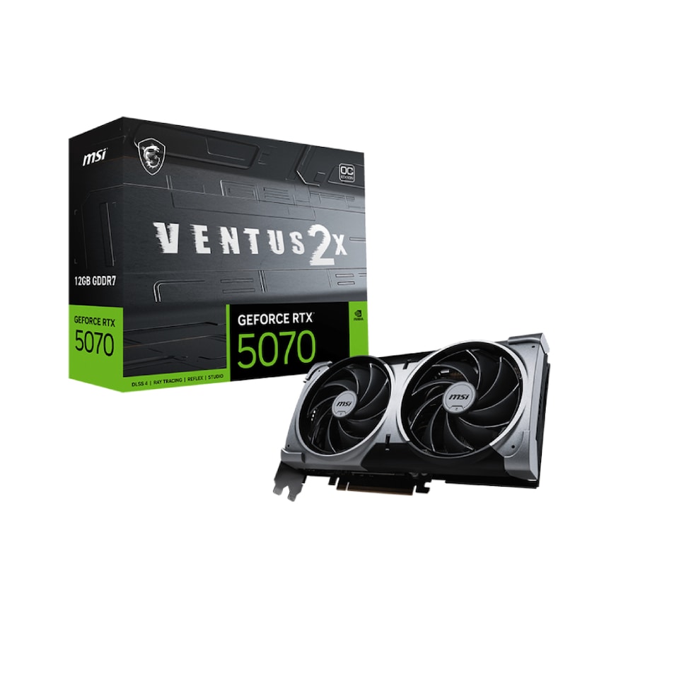 image 1 of MSI Geforce RTX 5070 VENTUS 2X 12GB OC Graphics Card