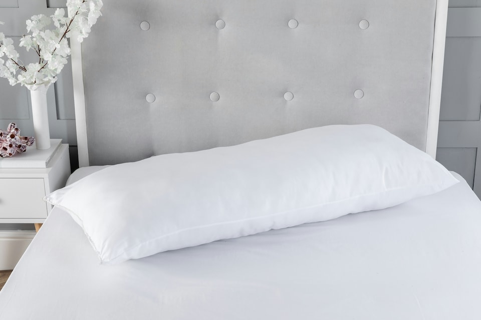 image 1 of Bolster Pregnancy Maternity Support Pillow Soft Microfibre Cover With 100% Hollowfibre Filling  King | White | Small Double