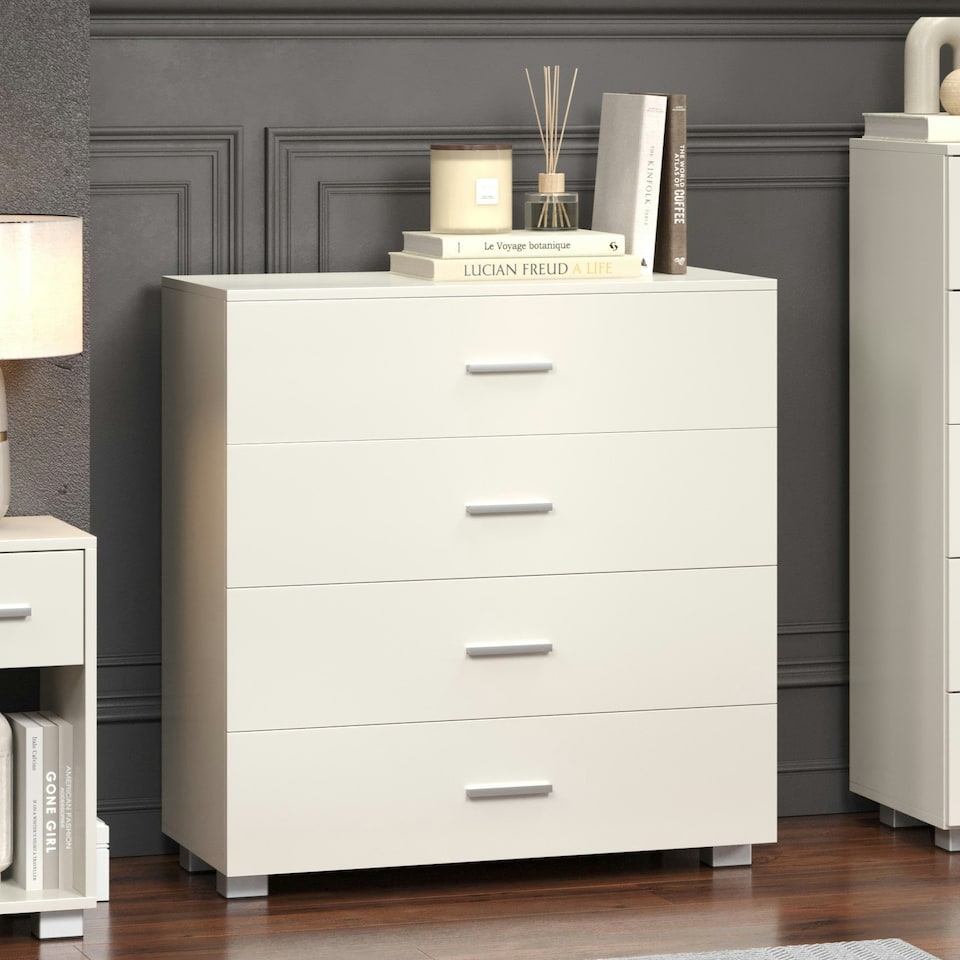 image 1 of Lido, 4 Chest Of Drawers White