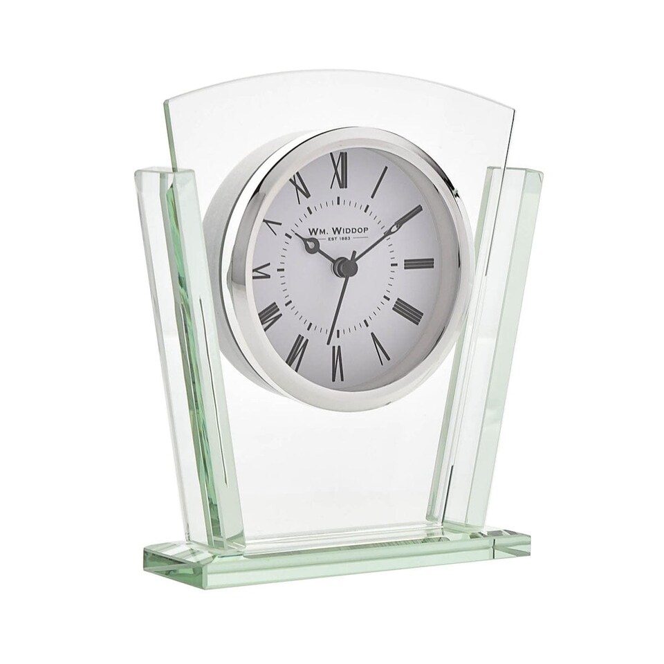 image 1 of Widdop Gifts Layered Glass Mantel Clock