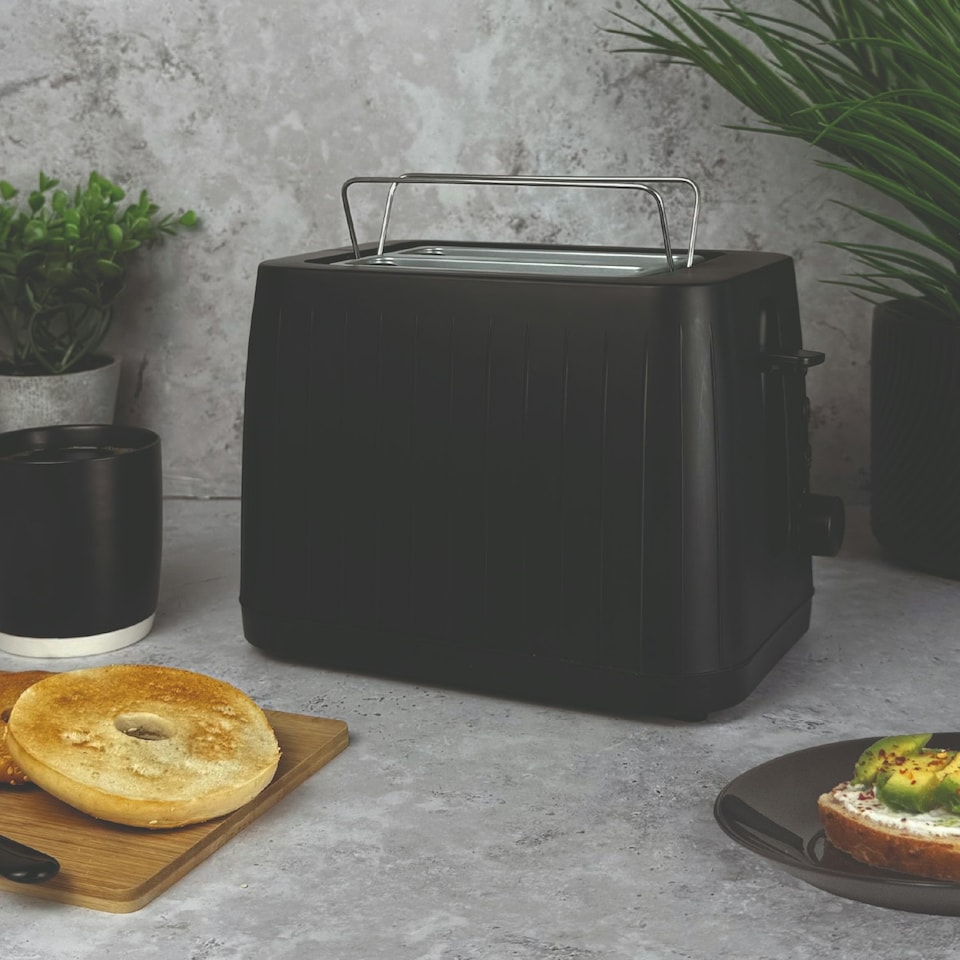 image 1 of Hamilton Beach Kettle & Toaster Set, Stealth, 1.7L Kettle & 2 Slot Toaster - Black