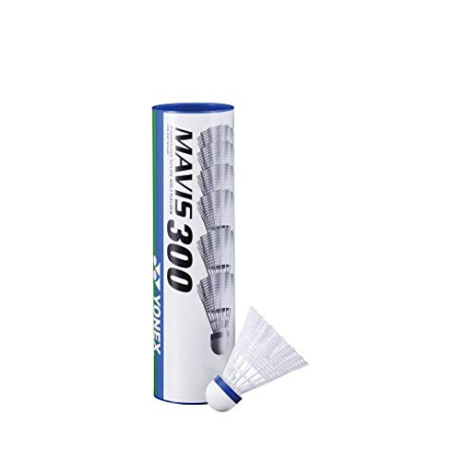 image 1 of Yonex Mavis 300 Shuttlecock (Pack Of 6) (One Size) (White/Blue)