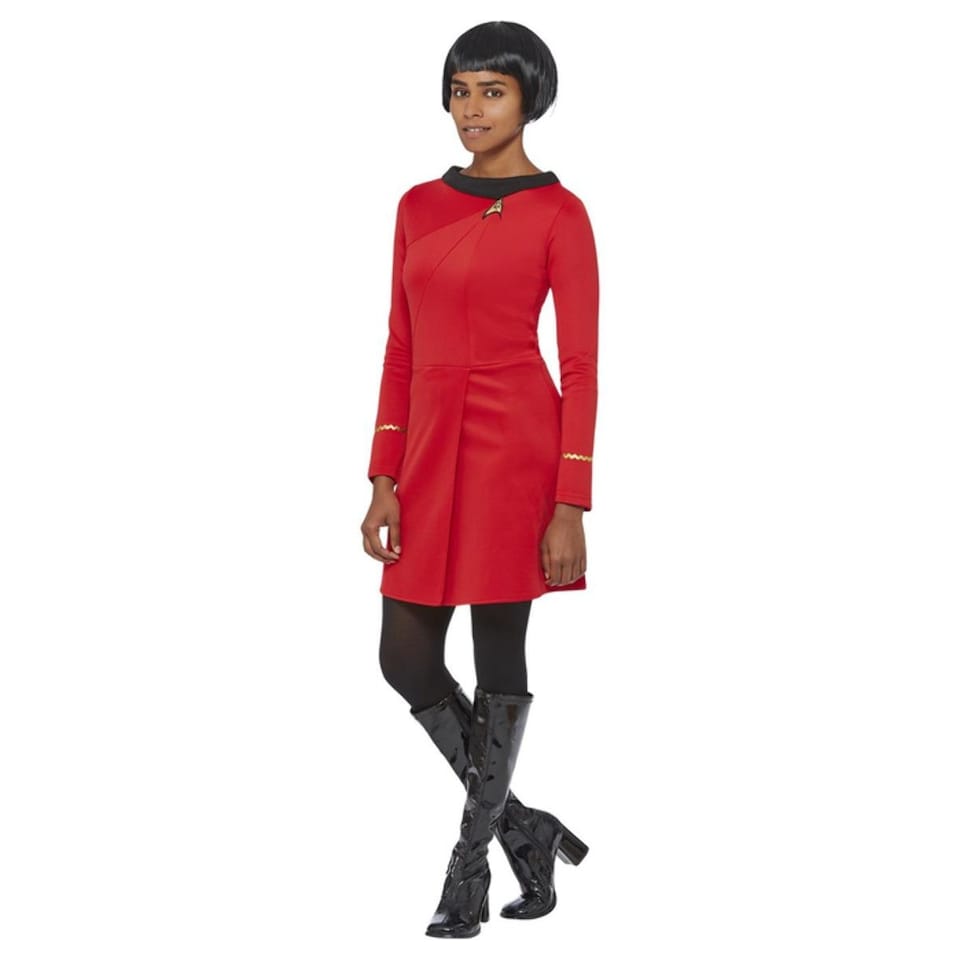 image 1 of Star Trek Womens/Ladies Original Series Operations Uniform Costume Dress | Red | Red | L | 1