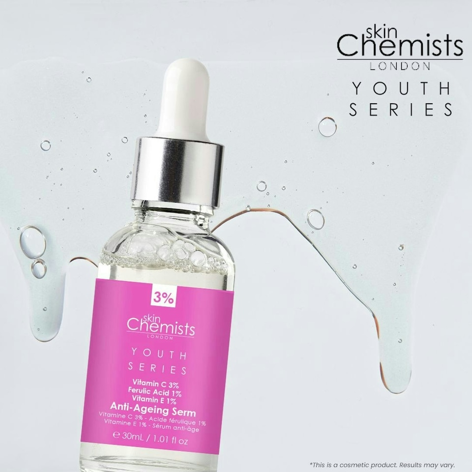 image 1 of skinChemists Youth Series Anti-Ageing Serum Vitamin C 3%, Ferulic Acid 1%, Vitamin E 1% 30ml