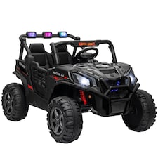 AIYAPLAY 2 Seater 24V Kids Electric Car w/ Remote Control, Black