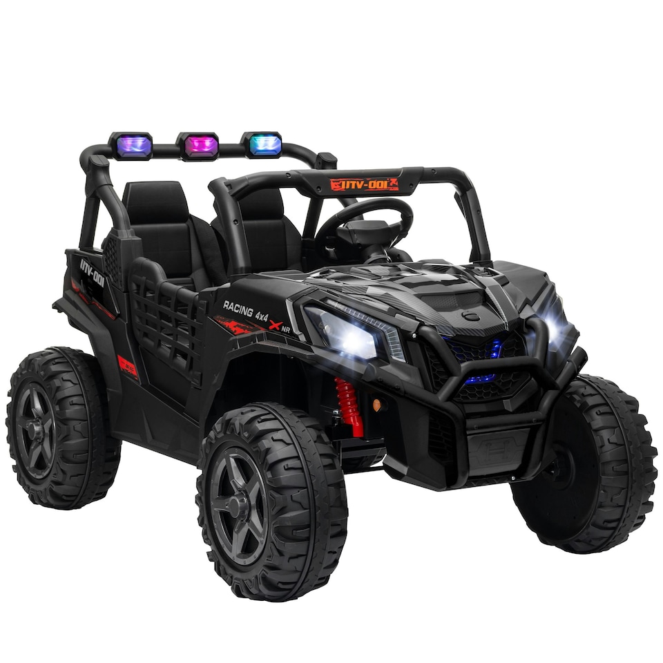 image 1 of AIYAPLAY 2 Seater 24V Kids Electric Car w/ Remote Control, Black