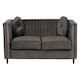 image 1 of Farah Three Seat Grey Velvet Sofa Grey