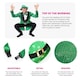 image 2 of Irish Leprechaun Sequin Costume with Trilby Hat Green | 2XL