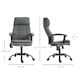 image 7 of Vinsetto Massage Office Chair Linen Computer Chair with Adjustable Height Grey