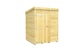 image 1 of 5 x 5 Feet Pent Shed - Single Door Without Windows - Wood - L147 x W158 x H201 cm | Brown