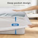 image 7 of Lavio Quilted Mattress Protector Thick Cooling Gel Memory Foam Bed Cover | White | King
