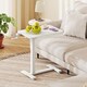 image 3 of COSTWAY Height Adjustable Computer Table with Cup Holder White White