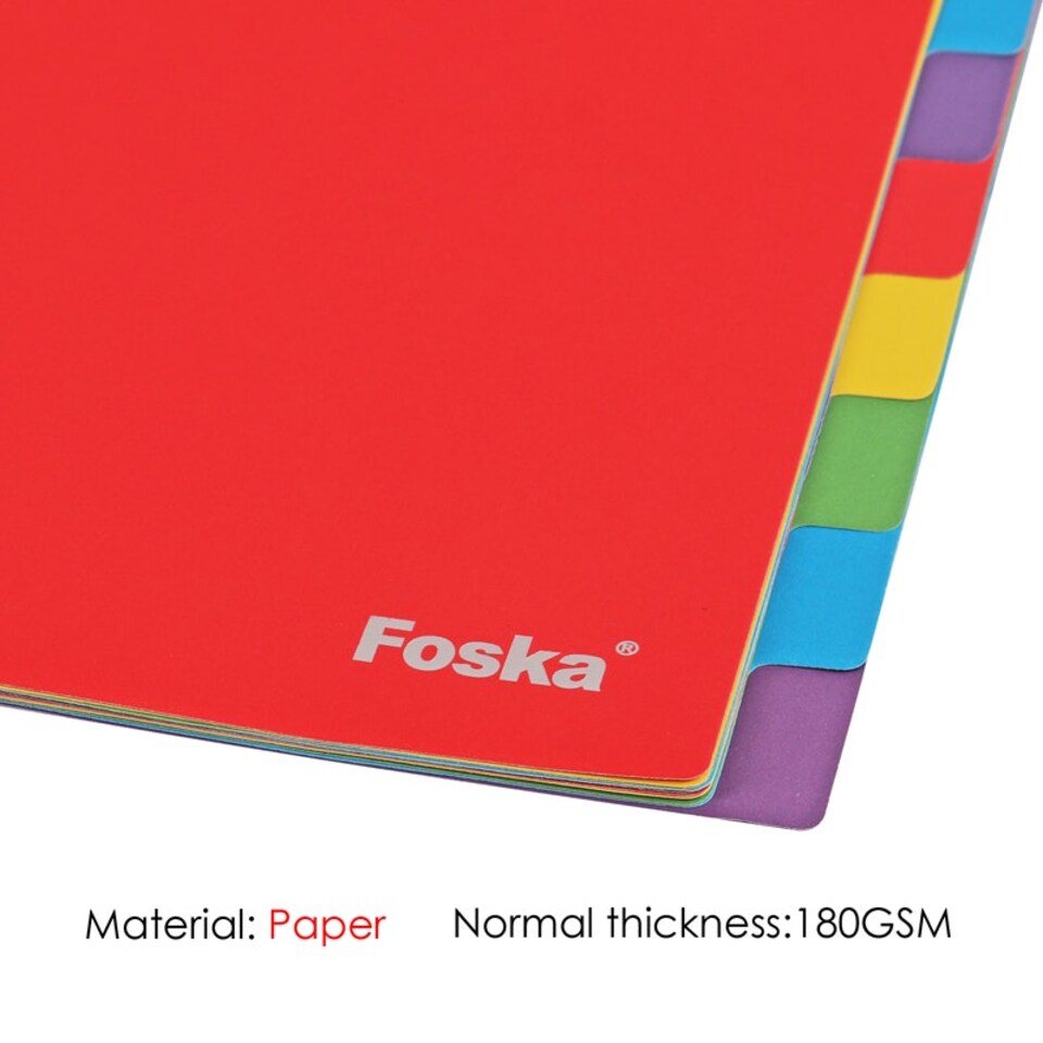image 1 of A4 10 Part Coloured Card Index Dividers