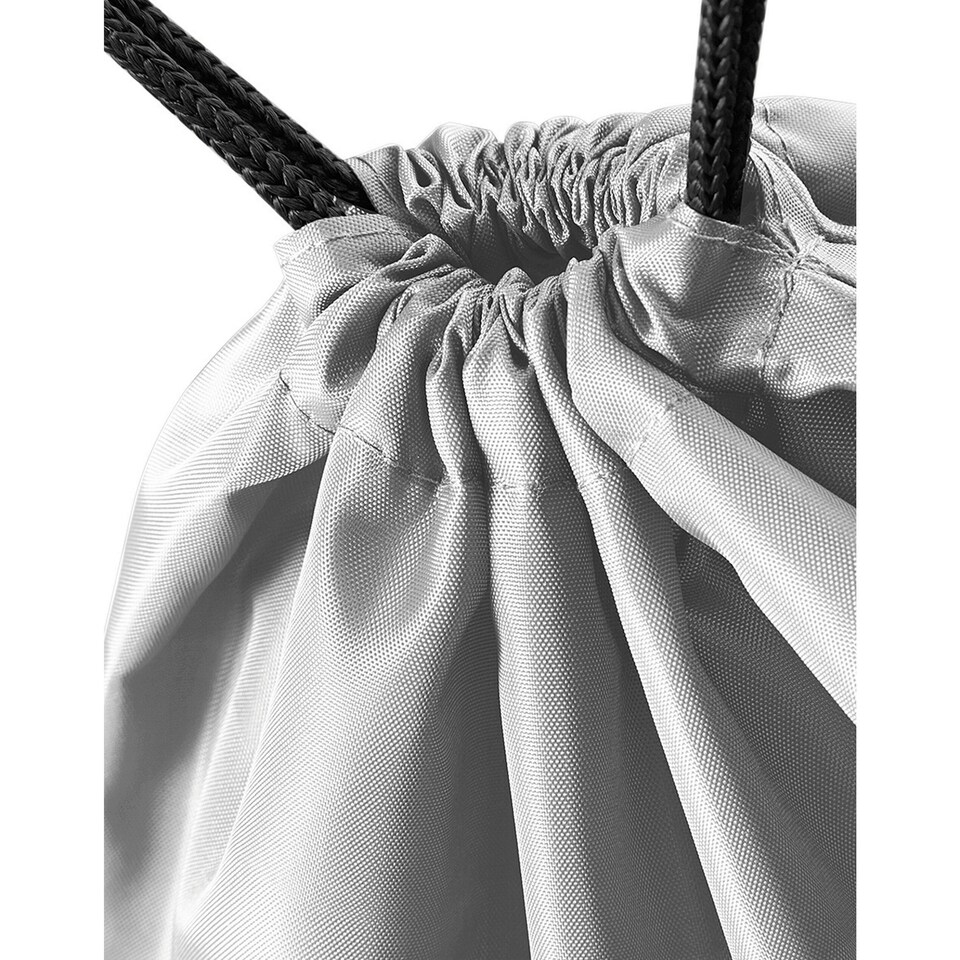 image 1 of Bagbase Premium Nylon Drawstring Bag - Silver - One Size Silver | One Size