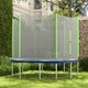 image 2 of SPORTNOW 8ft Trampoline Net Replacement with 6 Plastic Pole Covers, Weather-Resistant Trampoline Netting Replacement with Zipped Entrance, Poles Not Included