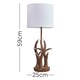 image 5 of ValueLights Caribou Brown Table Lamp White Shade and Bulb