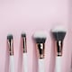 image 3 of Brushworks White & Gold Travel Makeup Brush Set