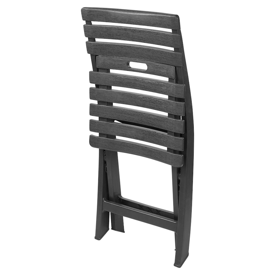 image 1 of Plastic Outdoor Rectangle Anthracite Garden Dining Table & Chair Furniture Set