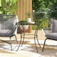 image 2 of Outsunny 60 cm Square Metal table Outdoor Bistro Table Coffee Desk, Black 