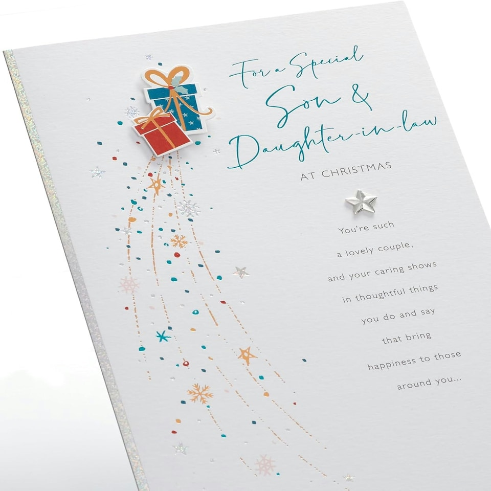 image 1 of Lovely Presents Design Son & Daughter-in-Law Christmas Card