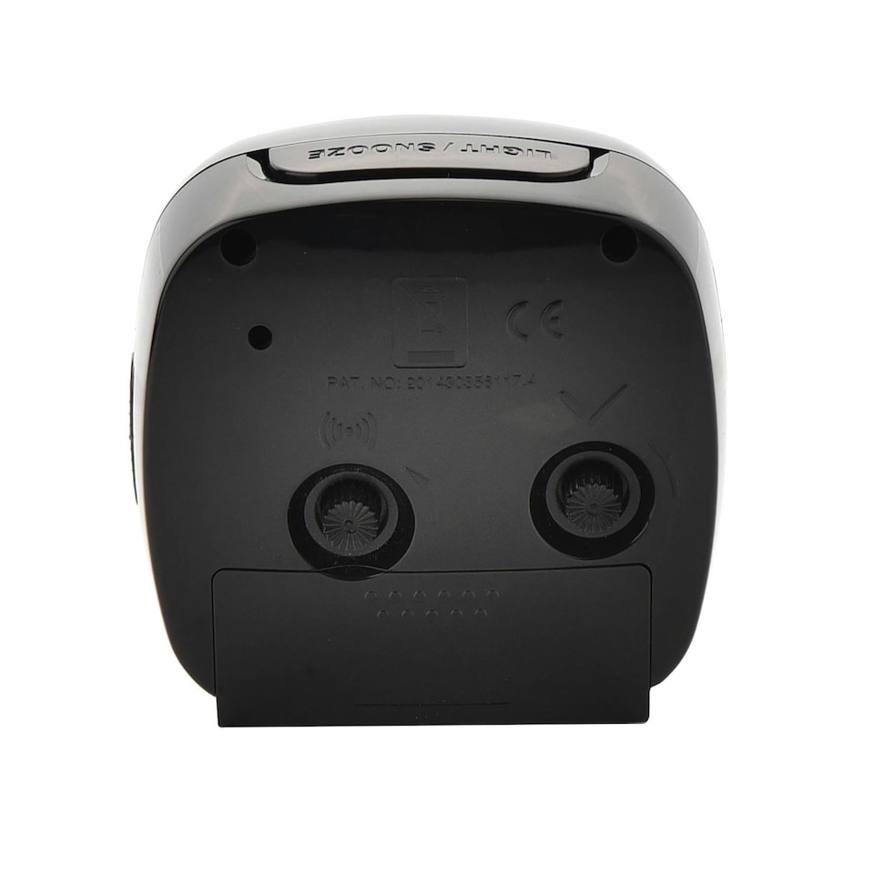 image 1 of Hometime Cushion Shape Alarm Clock Sweep/Cres Black Black