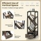 image 6 of COSTWAY 2 Pcs Tree Bookshelf 4 Tier Storage Bookcase with Drawer Grey