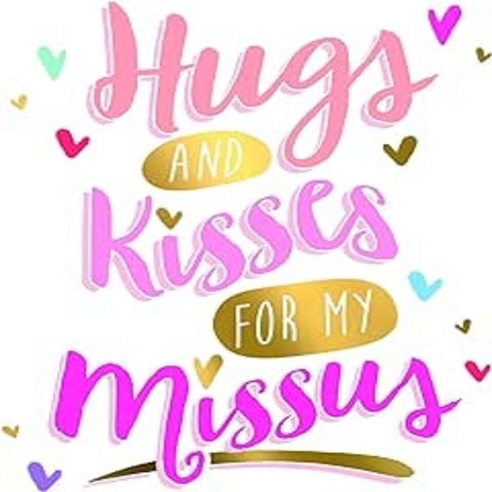 image 1 of Hugs & Kisses For My Missus - Wife Valentine's Card