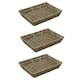 image 1 of JVL Hand Woven Seagrass Rectangular Storage Tray, Capacity:4L, Set of 3 | Multi