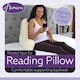 image 2 of Aamira Reading Pillow Cream Faux Fur Ribbed Memory Foam Support Cushion | Cream | Cream | Standard | 1