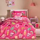 image 1 of OHS Kids Sweetie Pies Reversible Bedding Set Duvet Cover with Pillowcase | Pink | Magenta | Single