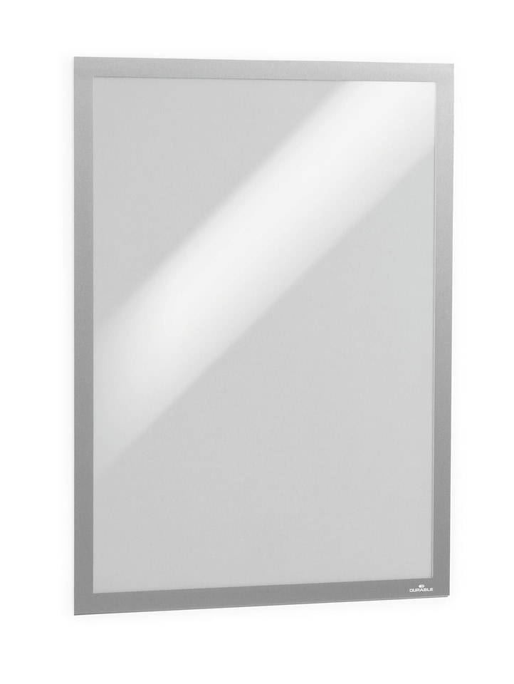 image 1 of Durable DURAFRAME UV Poster Adhesive Magnetic Signage Frame | A2 Silver | Silver