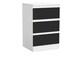 image 1 of 3 Drawer Bedroom Storage Cabinet | Multi | White & Black | 1