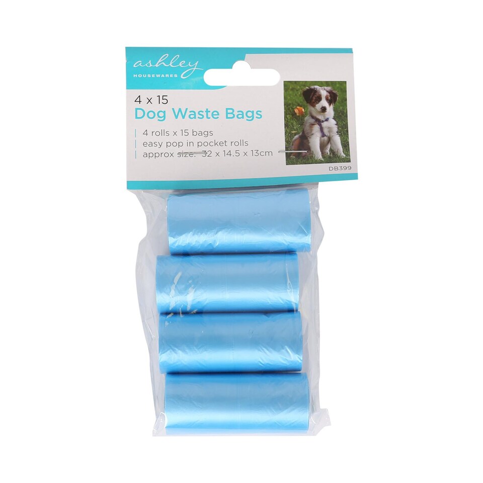 image 1 of Ashley Dog Poo Bags - Blue - Pack of 60