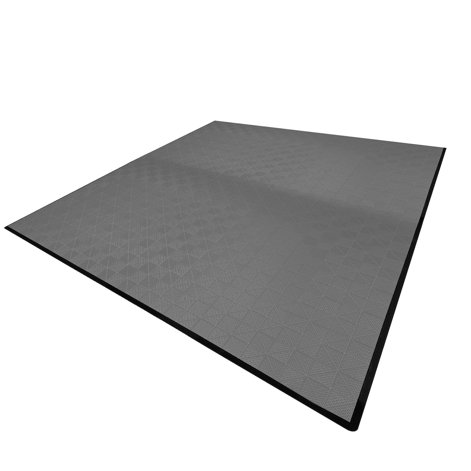 image 1 of Vented Garage Floor Tiles x 225 With Edges - Grey
