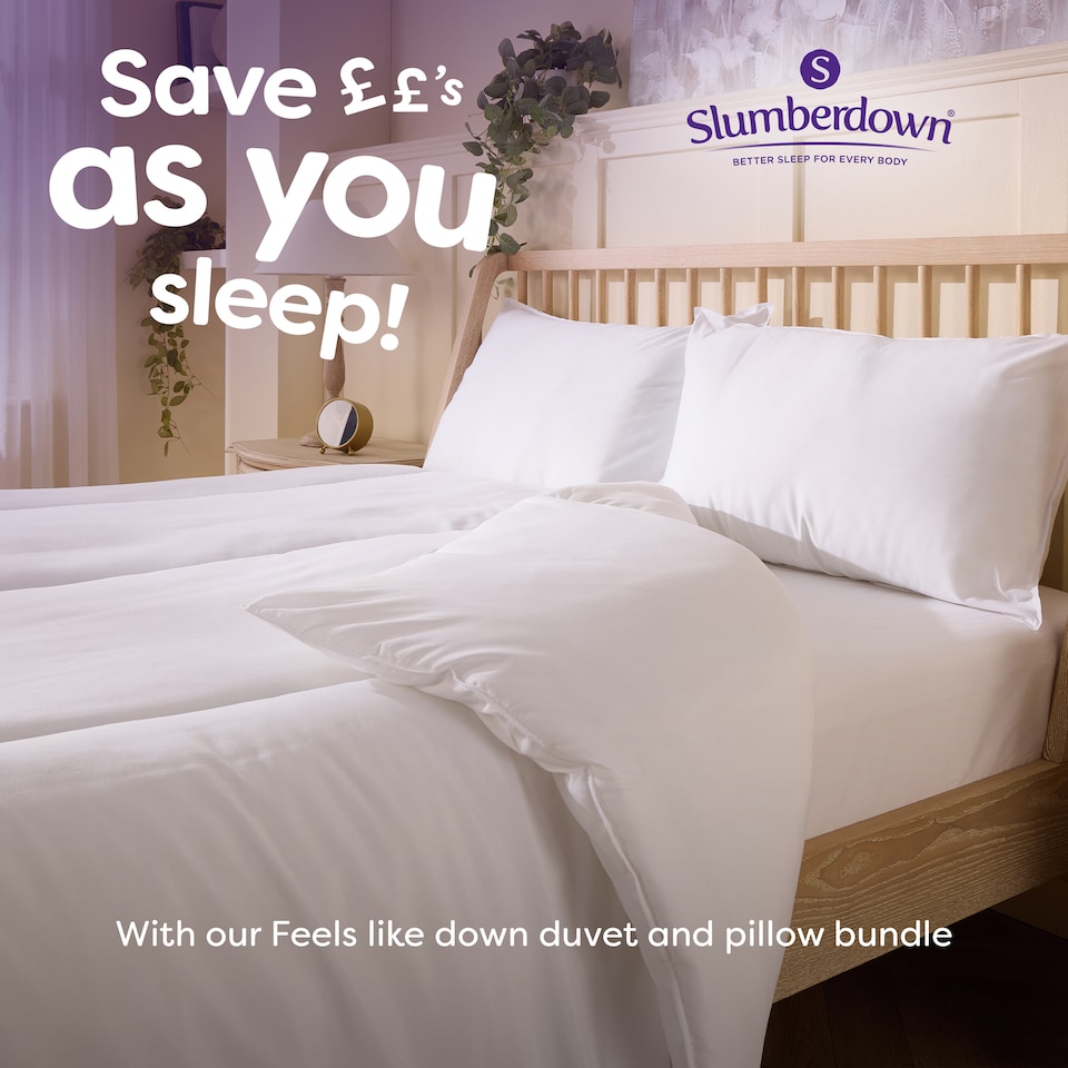 image 1 of Slumberdown Feels Like Down Pillow, Medium Support, 2 Pack