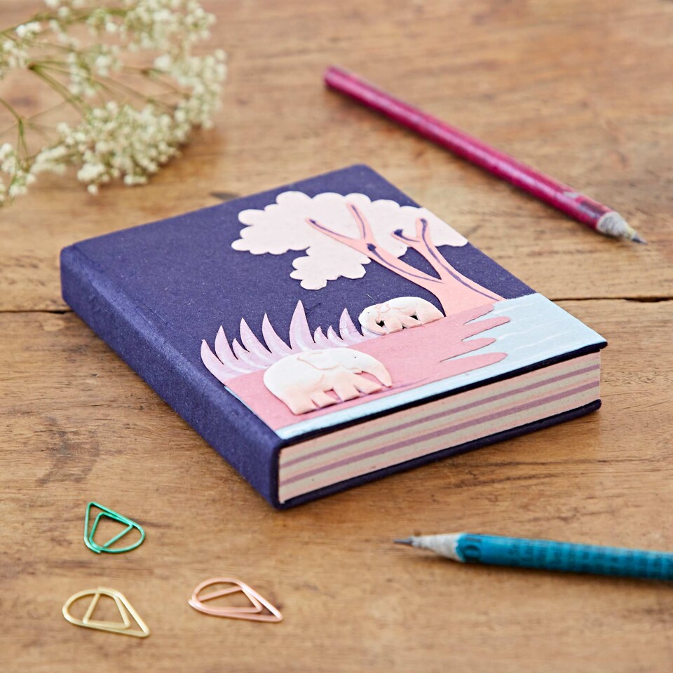 Medium Colourful Elephant Dung Notebook