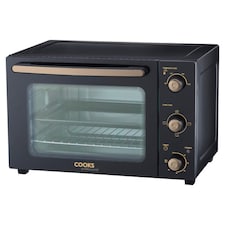 Cooks Professional 34L Mini Oven - Electric Multifunction Countertop Grill Cooker | Black | Black & Copper | 34L