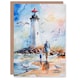 image 1 of Lighthouse Seagulls Beach Walk With Grandad Retirement Card