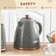 image 7 of HOMCOM Electric Kettle, 1.7L, Fast Boil, 3kW Cordless Water Kettle with Removable Washable Anti-scale Filter, Auto Shut-off, 360degree Swivel, UK Otter Thermostat, BPA Free, Grey