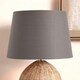 image 2 of 30cm Grey Tapered Poly Cotton Shade for Table Lamps