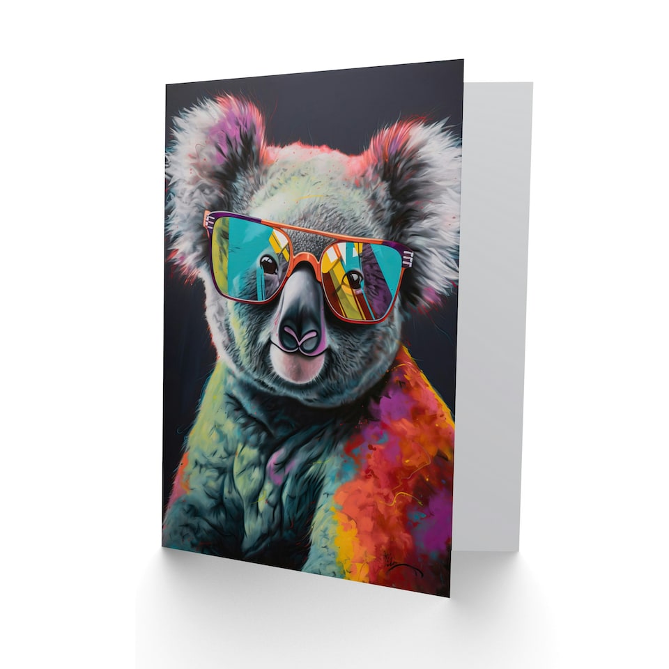 image 1 of Cool Koala Bear With Sunglasses Birthday Card