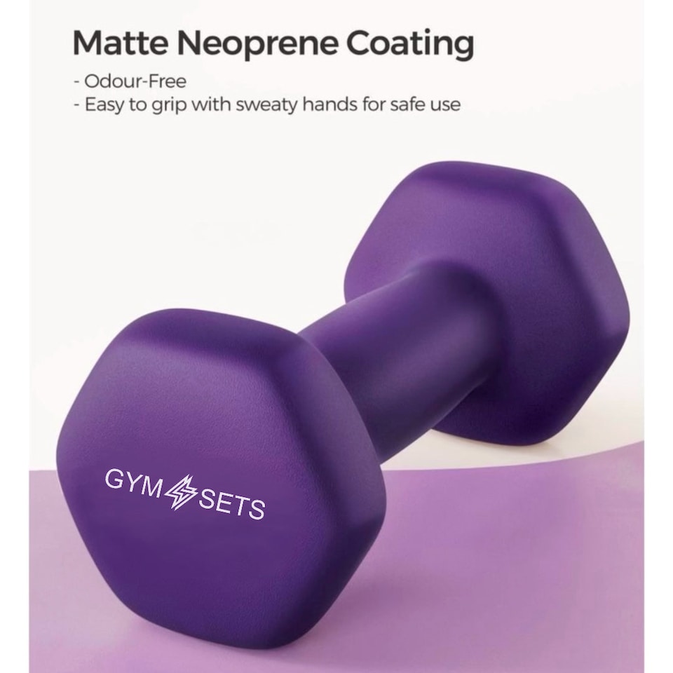 image 1 of GYM SETS Neoprene Dumbbell Pairs | 2x 8kg (Pair)