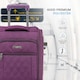 image 4 of Flight Knight 45x36x20cm easyJet Underseat Carry On Non Priority Approved Hand Luggage Case - 2 Wheels - Ultra Lightweight Durable Soft Textile Cabin Suitcase Purple | Purple Mono | Cabin Bag