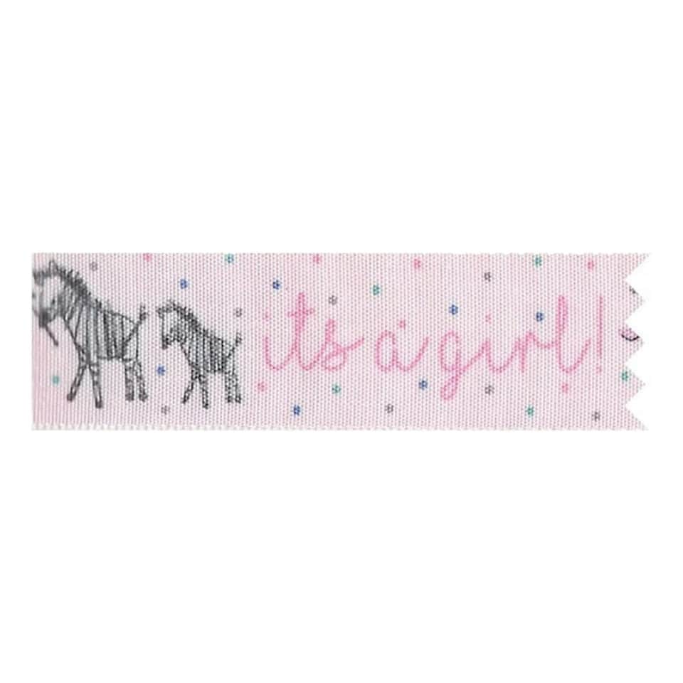 Anniversary House Its A Girl Baby Shower Gift Ribbon - Pink/Black - One Size