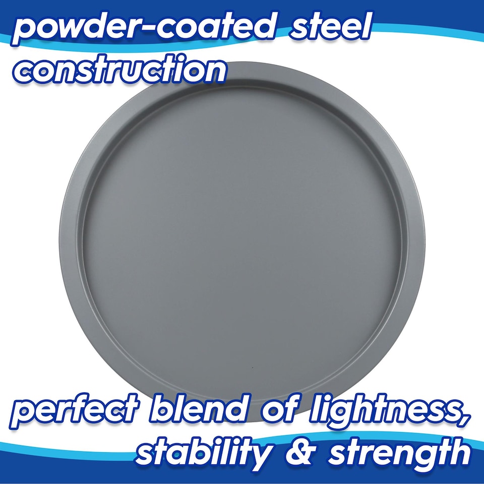 image 1 of Harbour Housewares Round Steel Tray Table - Matt White | White | Matt White