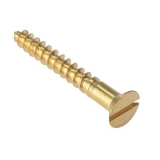 Forgefix Wood Screws, Slotted, Csk, Brass - Multi Colour - 1.1/4 x 8