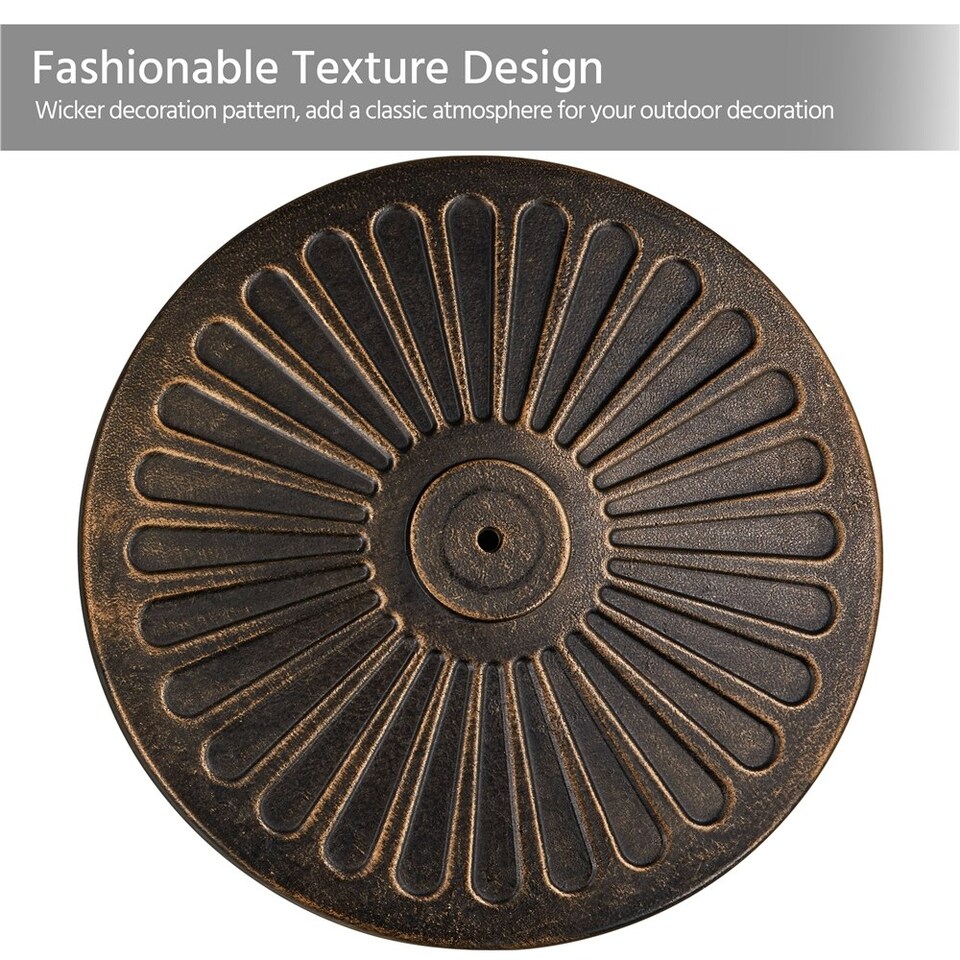 image 1 of Yaheetech Outdoor Heavy Duty Umbrella Base Stand Bronze