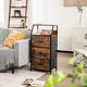 image 5 of COSTWAY 3-Drawer Storage Dresser Organizer W/ Fabric Drawers Brown