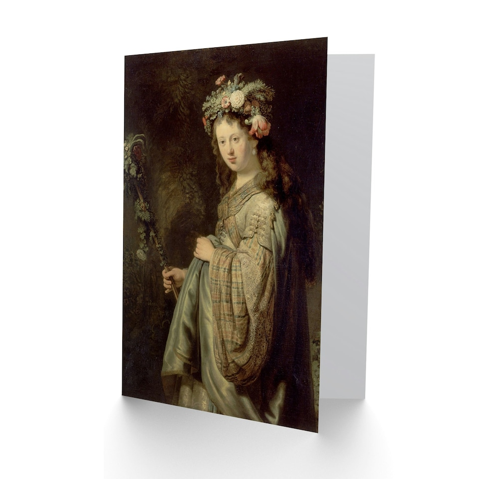 image 1 of Rembrandt Saskia As Flora Goddess Blank Art Card