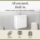 image 2 of Balterley Curve Modern Bathroom Wall Hung 2 Door Vanity Unit Basin | White | Gloss White